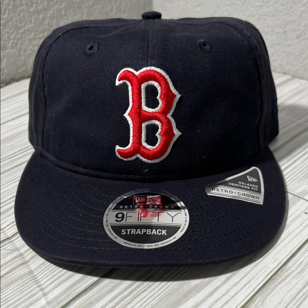 New Era Boston Red Sox‎ MLB baseball Cap hat adjustable
Strap navy red OS